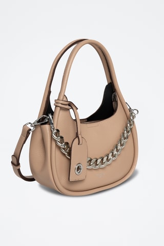 Sac à main en cuir Poésie - Taupe