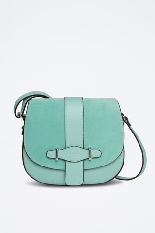 Sac bandoulière en croûte de cuir Cinq - Vert clair