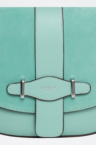 Sac bandoulière en croûte de cuir Cinq - Vert clair