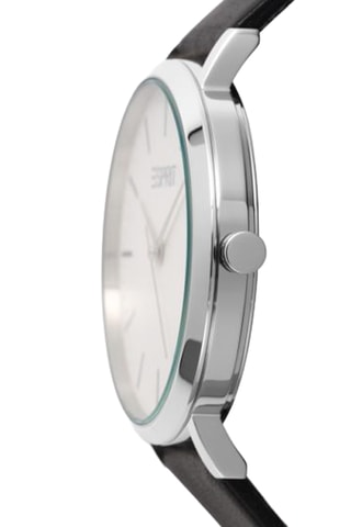 Orologio al quarzo in pelle - Nero e argentato