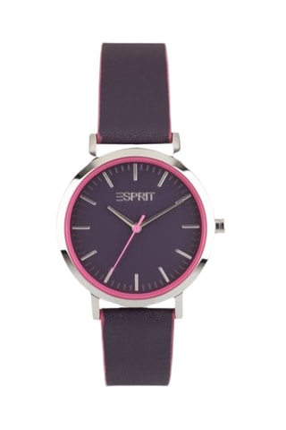 Orologio al quarzo in pelle - Viola e rosa