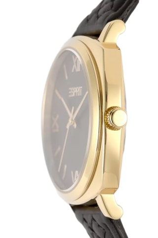 Orologio al quarzo in pelle - Nero e dorato