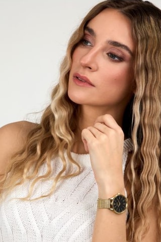 Orologio al quarzo in acciaio - Dorato e nero