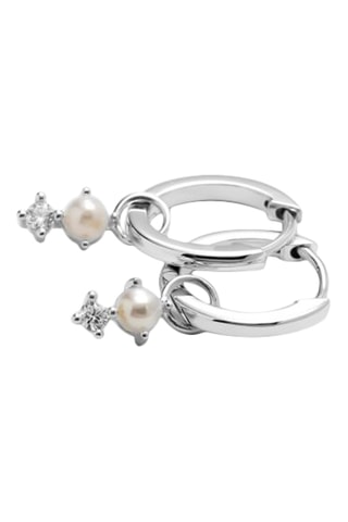 Orecchini a cerchio - Argento e perle coltivate d’acqua dolce