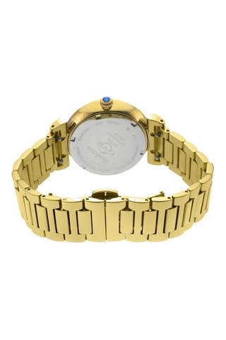 Reloj de cuarzo de acero y diamantes