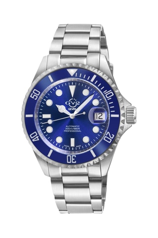 Montre automatique en acier - Argenté et bleu