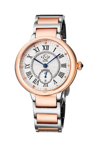 Montre à quartz en acier et diamants Rome