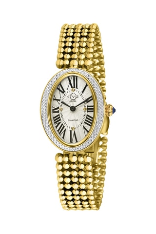 Montre à quartz en acier - Doré