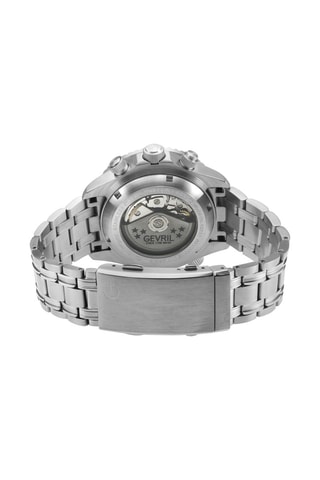 Montre automatique en acier Hudson Yards - Chronographe - Argenté et bleu