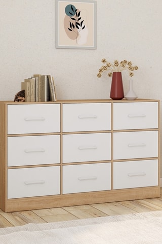 Cómoda de 9 cajones Uma - 70 x 115 x 30 cm