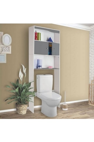 Mueble de cuarto de baño de 2 puertas - 58 x 178 x 19,5 cm