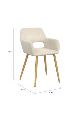 2 sillones Heidi - 52 x 80 x 53 cm - Tela de terciopelo