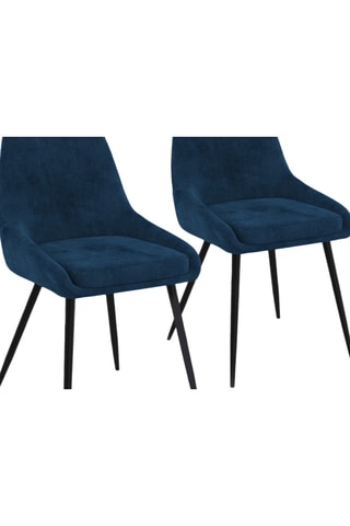 2 sillas Olivia - 47,5 x 79 x 54 cm - Tapizado de terciopelo