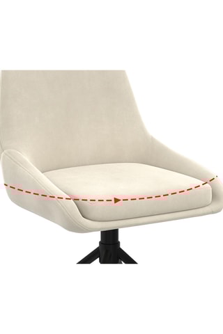 2 sillas Olivia - 47,5 x 79 x 54 cm - Tapizado de terciopelo