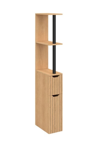 Columna de cuarto de baño de 2 puertas Faustine - 15,5 x 30 x 118,5 cm