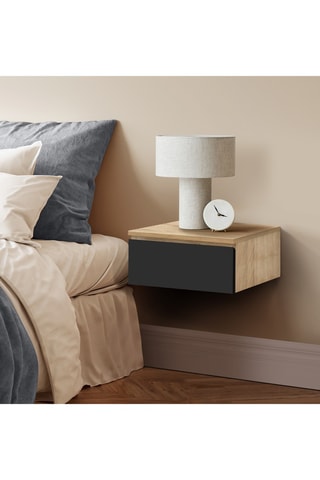 2 mesillas de noche suspendidas de 1 cajón Tom - 40 x 18 x 30 cm