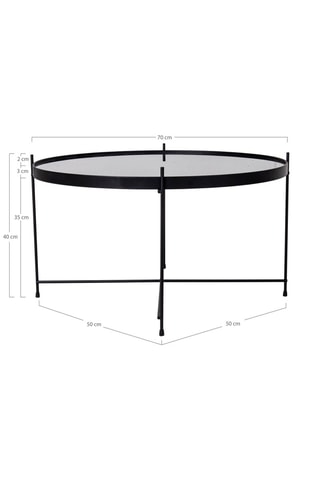 Table basse en verre Venezia - 70 x 40 x 70 cm
