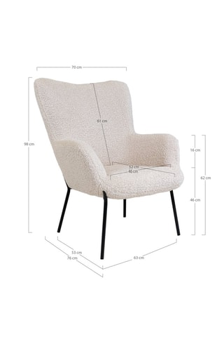 Fauteuil Glasgow - Blanc - En polyester
