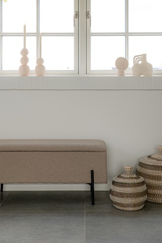 Banc Watford - coffre - Beige - En polyester