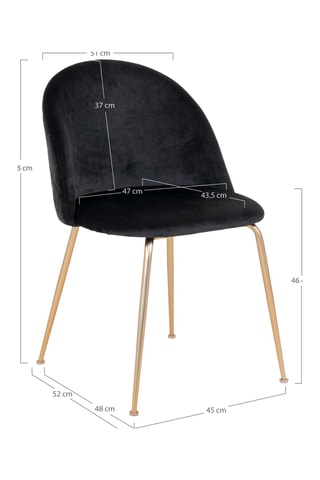 2 chaises Geneve - 51 x 76 x 56 cm