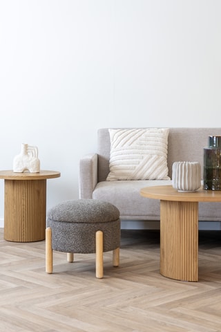 Pouf Medas - Marron - En polyester