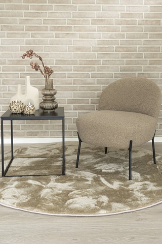 Fauteuil Merida - Beige - En polyester