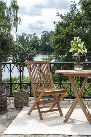 2 chaises de jardin en teck Toledo - 62 x 89 x 46 cm