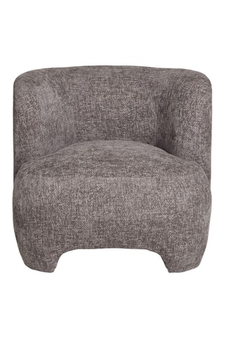 Fauteuil Nazare - Gris foncé - Toucher velours