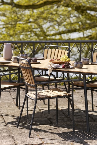 Table à manger de jardin en teck Cleveland - 220 x 90 x74 cm