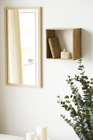 Etagère murale en chêne Lattoon - 30 x 30 x 18 cm