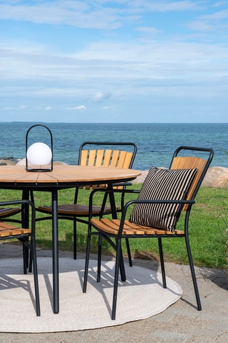 Table à manger de jardin en teck Cleveland - 130 x 130 x 74 cm