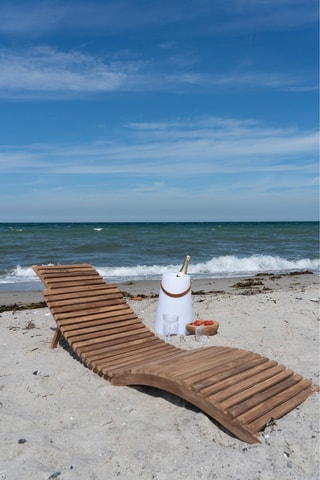 Chaise longue en teck Arrieta - 160 x 50 x 25 cm