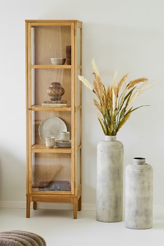 Vaisselier 1 porte en verre Zamora - 40 x 180 x 47 cm