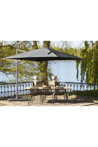 Parasol déporté carré Baza - Dimensions toile 295 x 260 x 295 cm