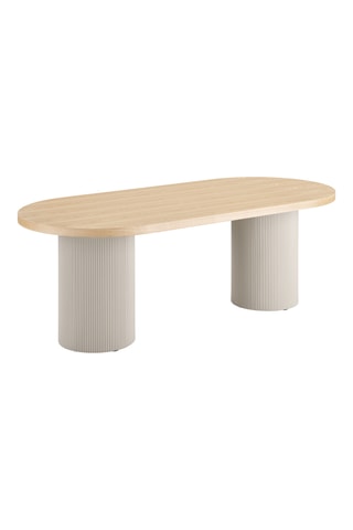 Table à manger avec revêtement en frêne Solva - 220 x 75 x 100 cm