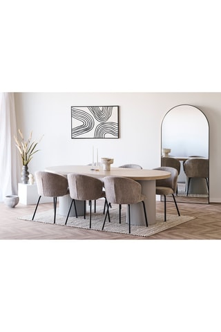 Table à manger avec revêtement en frêne Solva - 220 x 75 x 100 cm