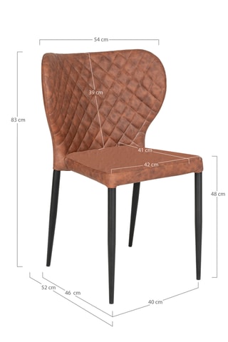 Chaise Pisa - 52 x 83 x 54 cm
