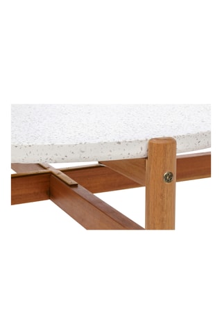 Table basse en bois d'acacia Terracina - 84,5 x 38,5 x 84,5 cm