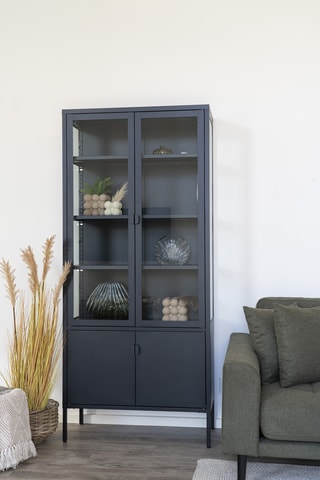 Vitrine 4 portes Brisbane - 80 x 180 x 35 cm