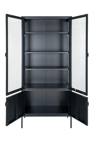 Vitrine 4 portes Brisbane - 80 x 180 x 35 cm