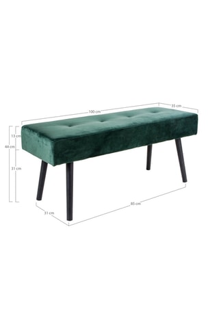 Banc Skiby - Vert foncé - Toucher velours