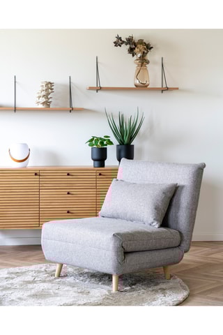 Fauteuil convertible Marlow - Gris - En polyester