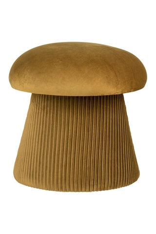 Pouf Hampton - Marron - En tissu velours