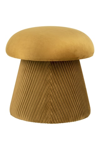 Pouf Hampton - Marron - En tissu velours