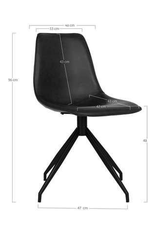 2 chaises Monaco - 48 x 86 x 47 cm