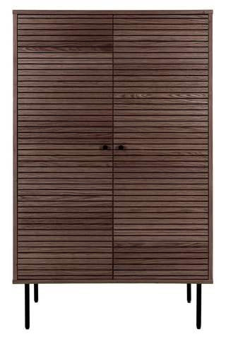 Buffet 2 portes avec revêtement en chêne Kyoto - 80 x 130 x 40 cm