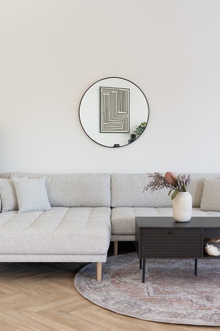 Buffet 2 portes avec revêtement en chêne Kyoto - 80 x 130 x 40 cm