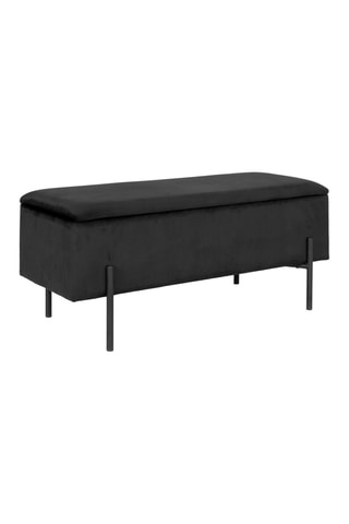 Banc Watford - coffre - Noir - En polyester