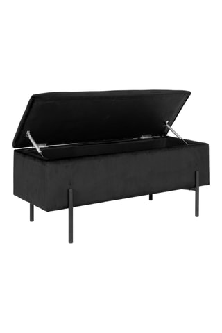 Banc Watford - coffre - Noir - En polyester