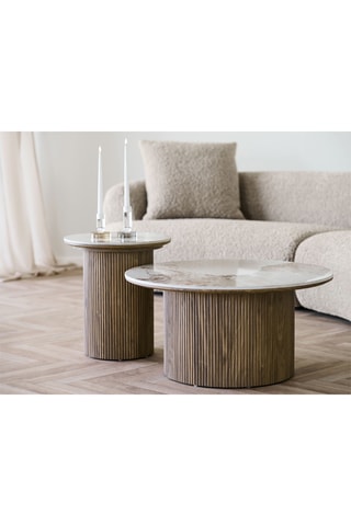 Table d'appoint en céramique Athens - 45 x 50 x 45 cm